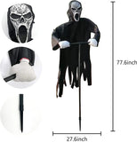 Popxstar Halloween Garden Decoration Ghostface Scarecrow Outside Hanging Scary Scream Ghost Bird Repeller Creative Scarecrow Decorations