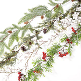 Popxstar 150cm Christmas Fireplace Garland Artificial Rattan Vine Fake Plant Pines Cones Garland For Home Xmas Wreath New Year Ornaments