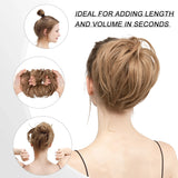 Popxstar Synthetic Fake Hair Bun Curly Band Hairpiece Scrunchie Scrunchy Wrap Messy Piece Elastic Afro Chignon Cheveux Tail Women's Updo