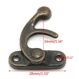 Popxstar 10x Antique Metal Catch Curved Buckle Horn Lock Clasp Hook Jewelry Box Padlock