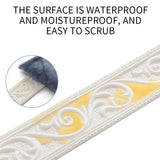 Popxstar 3D Self-adhesive Wall Sticker Waterproof Top Corner Line Wall Edge Strip Wall Waist Line Sticker Tile Wallpaper Border Home Deco