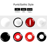 Popxstar 2pcs Halloween Colorful Contact Lenses Anime Cosplay Eye Lenses Multicolored Lenses Lenses White Black Red Lenses
