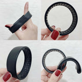 Popxstar Woman Ponytail Holder Hair Tie Foldable Hair scrunchies Silicone Stationarity Elastic Hair Band Simple Hair Accessories