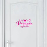 Popxstar Hot Sale Princess Pvc Home Decoration Wall Stickers Door Stickers Decals Girls Bedroom Door Vinyl Art Mural High Quality