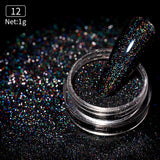 Popxstar Aurora Pearl Nude Pink White Nails Glitter Dust Chrome Moonlight White Rubbing on Powder Shell Mirror Pigment Nail Art Supplies