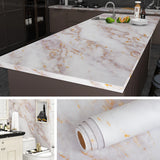 Popxstar Marble Vinyl Film DIY Self Adhesive Wallpaper Bathroom Kitchen Cupboard Countertops Contact Paper PVC Waterproof Wall Stickers