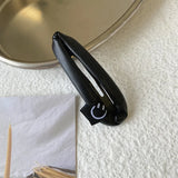 Popxstar Woman Vintage PU leather Hairpins Scrunchies Hair Clips Women Hair Clips Hair Accessories Ornaments Barrettes Hair Ties