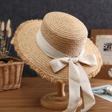 Popxstar Summer Sun Hat Bow Hat Sun Visor Women's Summer Straw Hats Women's Beach Hat Summer Hat Uv Blocking Hat