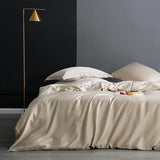 Popxstar Natural Mulberry Silk Duvet Cover High Quality Quilt Cover Queen King Size Comforter Cover Solid Color Duvet Cover 220x240