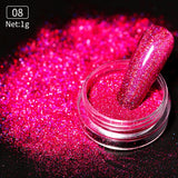 Popxstar Aurora Pearl Nude Pink White Nails Glitter Dust Chrome Moonlight White Rubbing on Powder Shell Mirror Pigment Nail Art Supplies