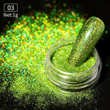 Popxstar Aurora Pearl Nude Pink White Nails Glitter Dust Chrome Moonlight White Rubbing on Powder Shell Mirror Pigment Nail Art Supplies
