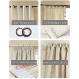 Popxstar White Solid Tulle Curtains Window Screening for Bedroom Kitchen Sheer Voile Blinds Drapes Gauze Treatments Door