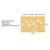 Popxstar  Snowflake Merry Christmas Electrostatic Sticker Glass Window Kids Room Home Decoration New Year Wall Stickers Decal Wallpaper