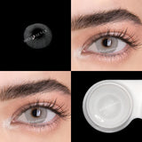 Popxstar 1 Pair Colored Contact Lenses Dioptric with Prescription Colored Natural Contact Lens for Myopia Yearly with Diopter