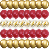 Popxstar 40/20Pcs 10inch Pomegranate Red Confetti Latex Balloons Wedding Globos Birthday baby shower House New year party Decorations