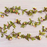 Popxstar spring decor 1pc 2m Rose Artificial Flower Garland White for Wedding Home Decoration Spring Autumn Garden Arch Decor DIY Fake Flowers Vine