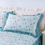 2pcs 48x74CM pastoral style Cotton printed pillowcase Ruffle pillow case garden small floral pillow cover Bedding cushion cases