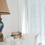 Popxstar White Solid Tulle Curtains Window Screening for Bedroom Kitchen Sheer Voile Blinds Drapes Gauze Treatments Door