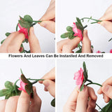 Popxstar 250CM Artificial Rose Flowers for Wedding Home Room Decoration Spring Autumn Garden Arch Christmas Rattan DIY Fake Plants Vine