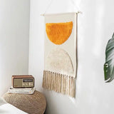 Popxstar Bohemian Vintage Aesthetic Macrame Cotton Tassel Handmade Wall Hanging Tapestry For Home Living Room Boho Decor Art Decoration