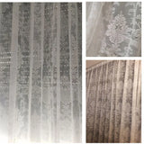 Popxstar White Lace Tulle Curtains for Bedroom Floral Window Treatments European-Style Sheer Voile For Livingroom Kitchen Drape Girl Room