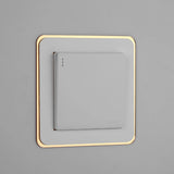 Popxstar Luxury golden border acrylic switch sticker 3D wallsticker Switch protective cover waterproof Power socket decorative frame