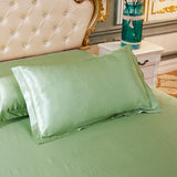 Popxstar 1pc/2pcs Satin Pillowcase Solid Color Pillow Cover High-End Cover Pillow Bedding Pillow Case Cover