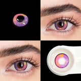 Popxstar 2Pcs/Pair Cosplay Color Contact Lenses for Eyes Anime Accessories Orange Pink Green Rainbow Lens Pupilentes