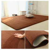 Popxstar Non Slip Hair Carpets Fur For Living Room Solid Color Thick Velvet Furry Floor Mat Children's Pink Fluffy Rugs Modern Home Decor