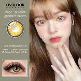 Popxstar 14.5mm Lens With Dioptric Myopia Colored Contact Lenses For Big Eyes Green Blue Red Purple Brown Pupil Degree Color Lens