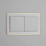 Popxstar Luxury golden border acrylic switch sticker 3D wallsticker Switch protective cover waterproof Power socket decorative frame
