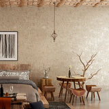 Popxstar Retro Industrial Style Bronzing Plain Wallpaper Non-woven Fabric Light Luxury Wall Paper Roll for Living Room Bedroom Decoration