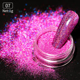 Popxstar Aurora Pearl Nude Pink White Nails Glitter Dust Chrome Moonlight White Rubbing on Powder Shell Mirror Pigment Nail Art Supplies