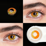 Popxstar 2Pcs/Pair Cosplay Color Contact Lenses for Eyes Anime Accessories Orange Pink Green Rainbow Lens Pupilentes