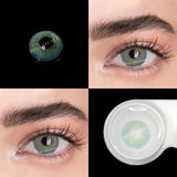 Popxstar 1 Pair Colored Contact Lenses Dioptric with Prescription Colored Natural Contact Lens for Myopia Yearly with Diopter