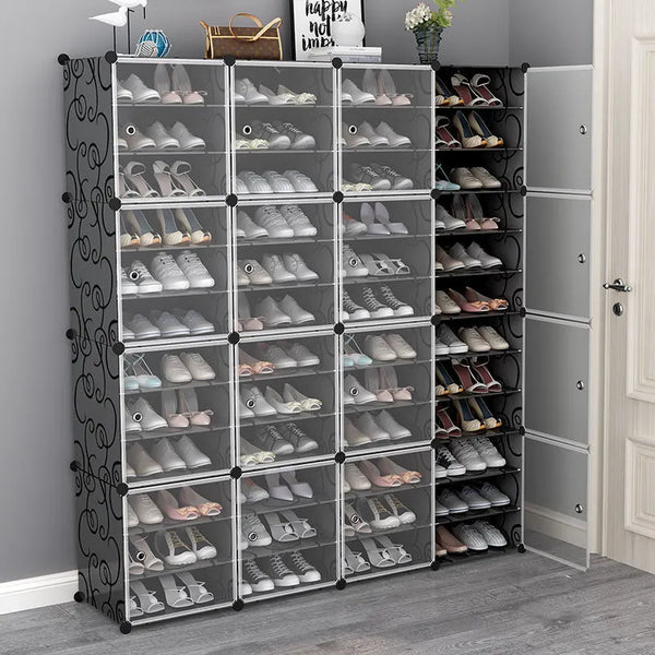 Popxstar US Shoe Rack Large Capacity Boot Storage 12 Cube Organzie Mod ...