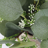 Popxstar 10PCS Fake Plants Eucalyptus Leaf Artificial Flower Basket Vase for Home Decor Wedding Bouquet Materials Christmas DIY Gifts Box