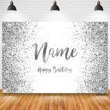 Popxstar Custom Name Photo Gold Silver Glitter Birthday Party Banner Backgrounds Baby Shower DIY Birthday Photography Backdrops Photocall