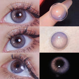 Berry Violet Color Contact Lens Round Lens Contact Big Eyes Prescription Myopic Diopter Natural Lens Student Lens