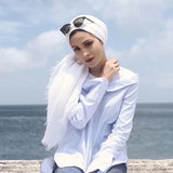 Popxstar 180X95CM Women Classic Muslim Crinkle Hijab Scarf Soft Cotton Head Scarves Turban Shawls Wraps Islamic Headband Femme Musulman