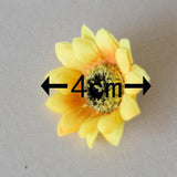 Popxstar  100pcs/lot 4cm Mini Silk Sunflower Artificial Flowers Head For Wedding Home Decoration DIY Wreath Scrapbooking Fake Flowers