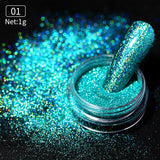 Popxstar Aurora Pearl Nude Pink White Nails Glitter Dust Chrome Moonlight White Rubbing on Powder Shell Mirror Pigment Nail Art Supplies