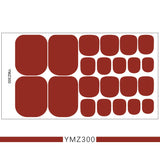 Popxstar Baking Free European and American Solid Color Toenail Stickers  Waterproof Fashion Nail Stickers Manicure Decals