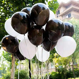 Popxstar 20pcs 10 Inch Black White Mixed Matte Latex Balloons Birthday Wedding Party Decoration Helium Balls Baby Shower Decor Globos