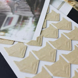 Popxstar 120 Pcs/Lot 5 Sheets DIY Vintage Corner Kraft Paper Stickers For Photo Album Frame Decoration Scrapbooking Picture Protect Decor