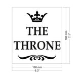 Popxstar Creative Vinyl THE THRONE Funny Interesting Toilet Wall Sticker Bathroom For Home Decor Decal Poster Background Stickers