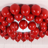 Popxstar 18inch Metallic Red Heart Ruby Agate Red Balloons Wedding Background Room Decoration Love Letter Balloon Valentines Decor