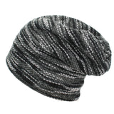 Popxstar Knitted Hat Women Skullies Beanies Winter Hats For Men Bonnet Striped Caps Warm Baggy Soft Female Wool Male Beanie Hat