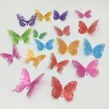 Popxstar 18pcs/set Black and White Crystal Butterflies Wall Sticker For Kids Rooms Art Mural Refrigerator Wedding Decoration Wall Decals