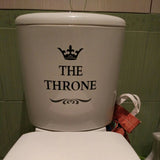 Popxstar Creative Vinyl THE THRONE Funny Interesting Toilet Wall Sticker Bathroom For Home Decor Decal Poster Background Stickers